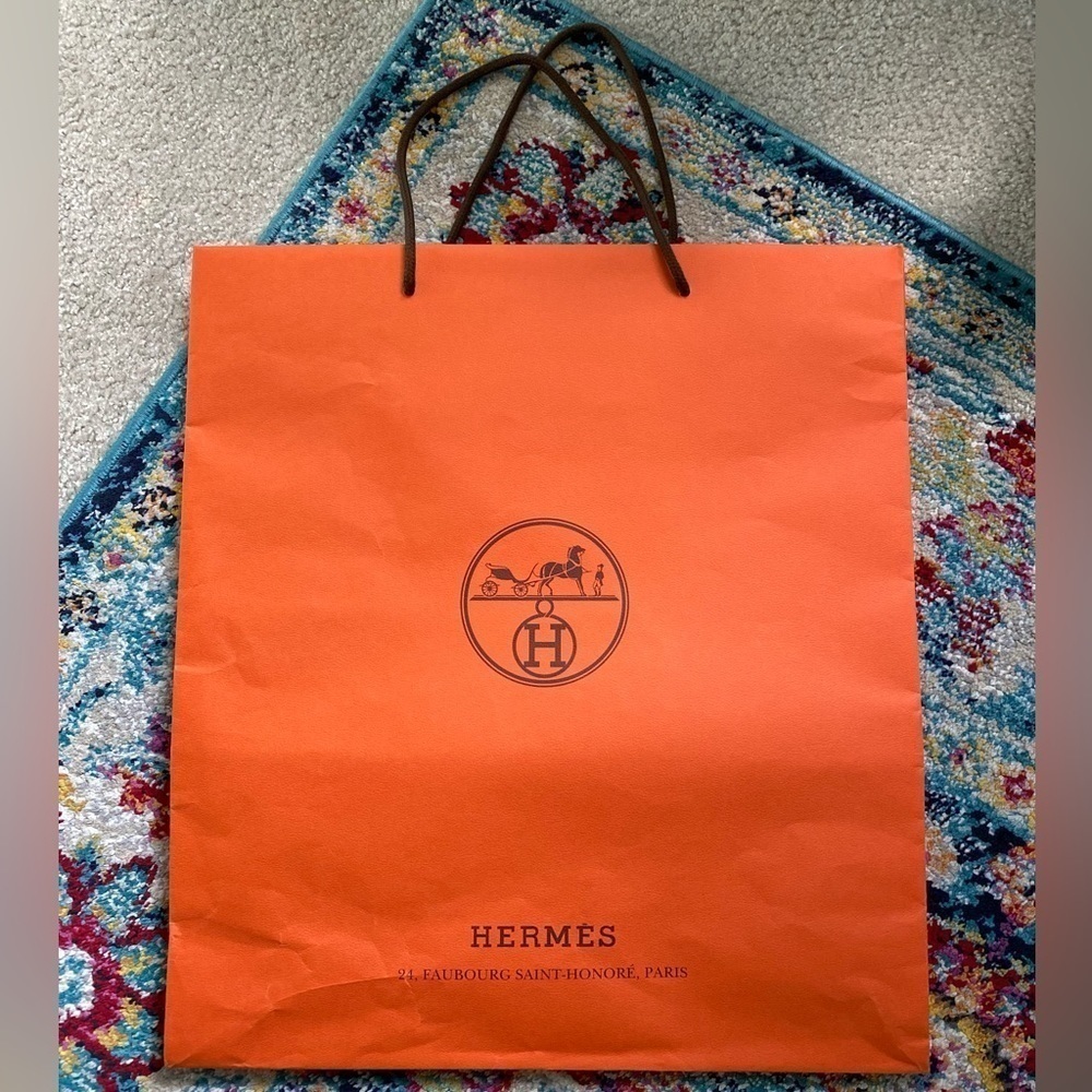Hermes Authentic Large Shopping Gift Bag